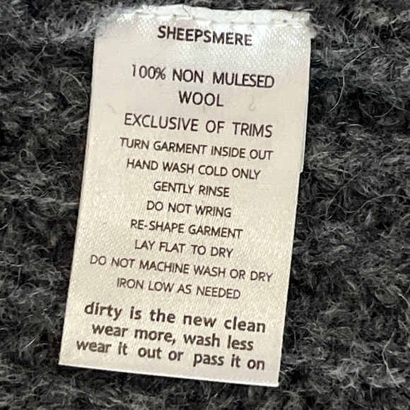 Toad & Co San Ysidro Wool Cardigan Womens Small Gray Open Chunky Knit Sweater - Picture 10 of 12